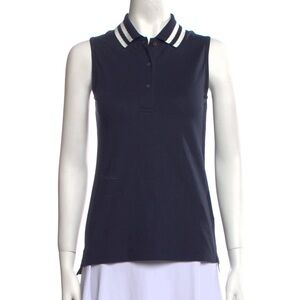 Tory Sport Navy Sleeveless Polo Tank Top